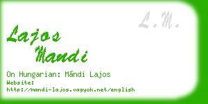 lajos mandi business card